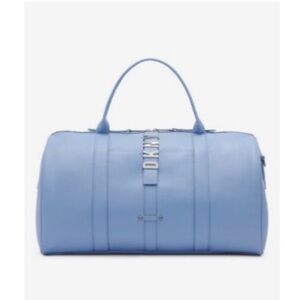 DKNY Blue Suede Duffel Bag